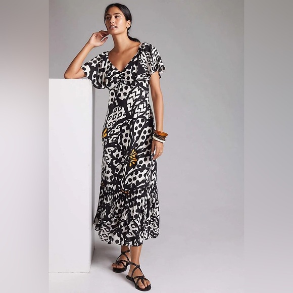 Farm Rio Flutter-Sleeved Maxi Dress - Picture 9 of 9